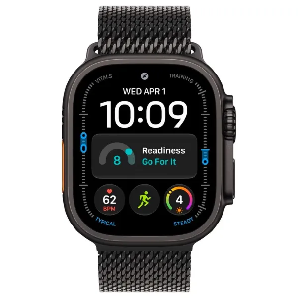 Apple Watch Series Ultra 4 49mm Black Titanium Case with Black Titanium Milanese Loop S
